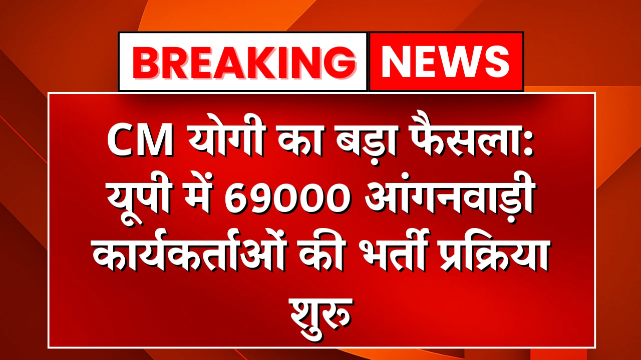 UP Anganwadi Recruitment 2025 News